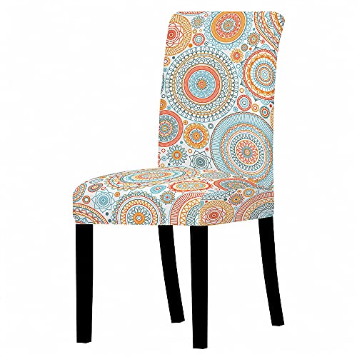 Universal Stuhlhussen Set Stuhlbezug Sitz Stretch Beschützer, Treer Mandala Böhmen Abnehmbare Waschbar Stretch Stuhlhussen Für Stuhl Esszimmer Party Bankett Stuhldekoration (Mandala,1 Stück) von Treer-shop