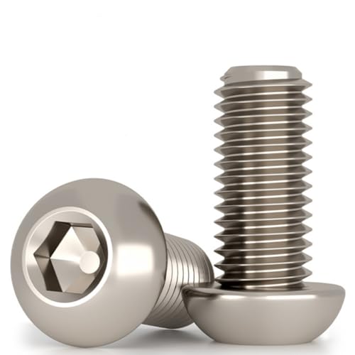 Treer 20-Stück Innensechskantschrauben mit Linsenkopf aus reinem Titan M5,Sechseckschrauben Innensechskantbolzen 5mm Gewindebolzen (M5 x 25 mm) von Treer