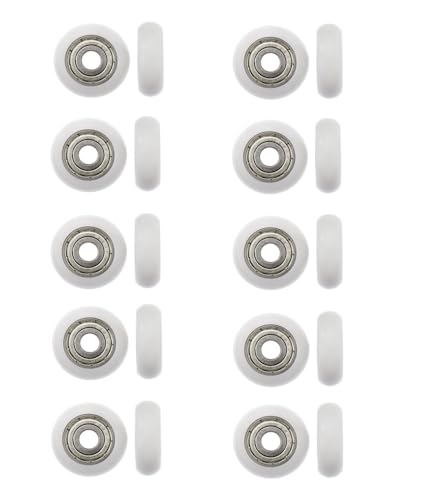 Treer 21,5 mm Riemenscheibenrolle Rollenrad Riemenscheibe für 3D-Drucker, Möbelrollenrolle mit 625ZZ-Kugellager, 20 Stück (Weiß) von Treer