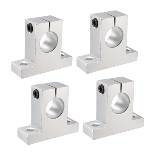 Treer 4-Pack Aluminum Linear Rod Rail Shaft Support Seats for Bathroom Towel Bar,Kitchen Rail Pan Hanger,Wall Mounted Hanger,Ceiling,Door Handle,Woodworking,Towel Rails,DIY (SK30,Vertical) von Treer