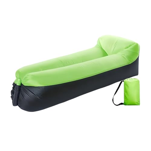 Treer Aufblasbares Sofa, Tragbares Wasserdichtes Luftsofa, Faltbare Outdoor Air Lounger, 230x70cm Aufblasbar Luft Sofa für Garten Seeufer Strand Reisen Camping Musikfestivals (Grün) von Treer
