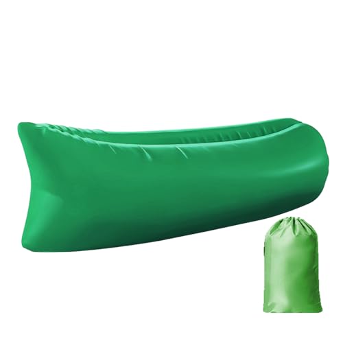 Treer Aufblasbares Sofa, Tragbares Wasserdichtes Luftsofa, Faltbare Outdoor Air Lounger, Aufblasbar Luft Sofa für Garten, Seeufer, Strand, Reisen, Camping und Musikfestivals (Grün) von Treer