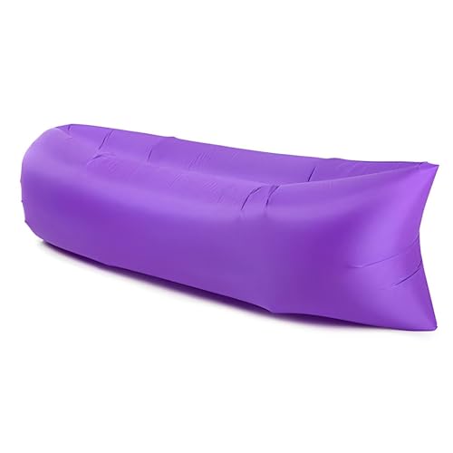 Treer Aufblasbares Sofa, Tragbares Wasserdichtes Luftsofa, Faltbare Outdoor Air Lounger, Langlebig Aufblasbar Luft Sofa für Garten Seeufer Strand Reisen Camping Musikfestivals (Lila) von Treer