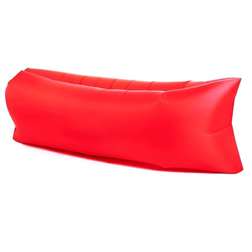Treer Aufblasbares Sofa, Tragbares Wasserdichtes Luftsofa, Faltbare Outdoor Air Lounger, Langlebig Aufblasbar Luft Sofa für Garten Seeufer Strand Reisen Camping Musikfestivals (Rot) von Treer