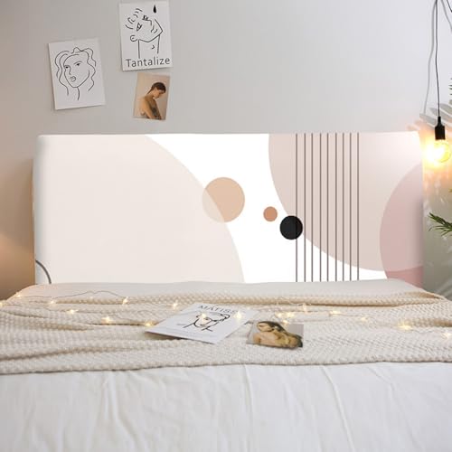 Treer Bett Kopfteil Bezug, Bettkopfteil Bezug, Abstrakt Drucken Staubdicht Bettkopfteil Hussen, All-Inclusive Schutz Dekorativ für Schlafzimmer Bett Kopfteil (Zusammenfassung b,120cm) von Treer