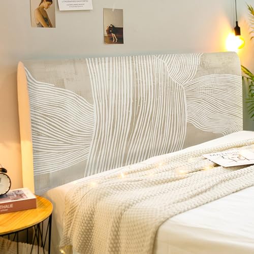 Treer Bett Kopfteil Bezug, Bettkopfteil Bezug, Minimalistischer Stil Staubdicht Bettkopfteil Hussen, All-Inclusive Schutz Dekorativ für Schlafzimmer Bett Kopfteil (Khaki 10,100cm) von Treer