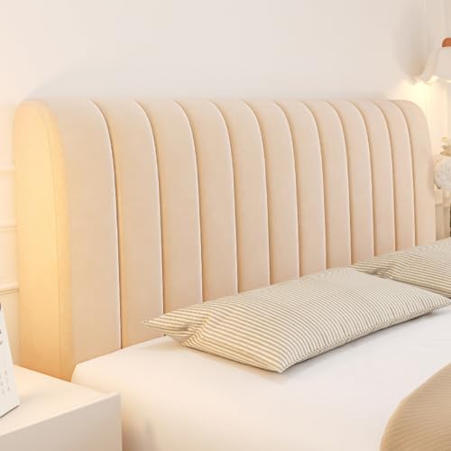 Treer Bett Kopfteil Bezug, Bettkopfteil Bezug, Weicher Strecken Staubdicht, All-Inclusive Schutz Dekorativ für Schlafzimmer Bett Kopfteil, Feste Farbe (Braun,180cm) von Treer