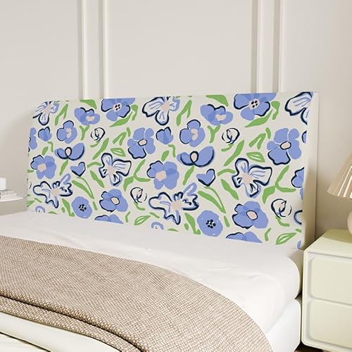 Treer Bett Kopfteil Bezug, Bettkopfteil Bezug Weicher Strecken, Bettkopfteil Hussen Staubdicht 3D, Dekorativ Schutz All-Inclusive für Schlafzimmer Bett Kopfteil (Ölgemälde,100cm) von Treer