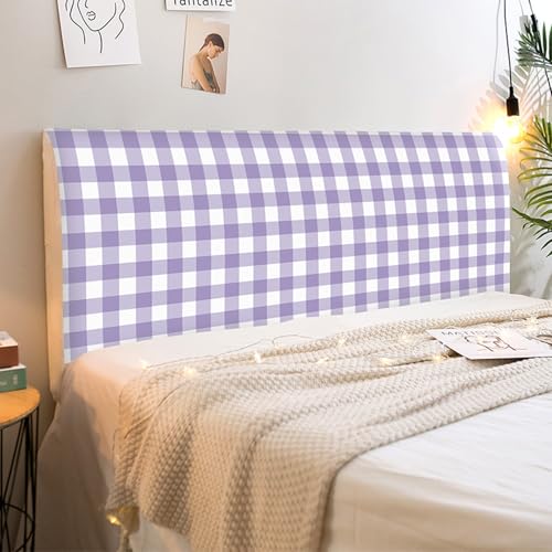 Treer Bett Kopfteil Bezug, Minimalistischer Style, Bettkopfteil Bezug, Weicher Strecken Staubdicht, All-Inclusive Schutz Dekorativ für Schlafzimmer Bett Kopfteil (Lila 01,180cm) von Treer