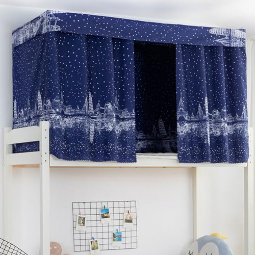 Treer Bettvorhang Hochbett, Etagenbett Blackout Vorhänge Staubdicht Betthimmel Hochbett Kinder Bettzelt Schlafsaal Bettvorhänge Schlafzimmer Studentenwohnheim (1.2m 2 Stück,Stern) von Treer