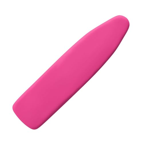 Treer Einfarbig Bügelbrettbezug, Für 132-139cm x 33-40cm Bügelbrett, Ersatz-Bügelbrettbezug, Universeller Bügelbrettbezug Mit Schnallenriemen An Der Unterseite, Schmutzabweisender (Rose rot) von Treer