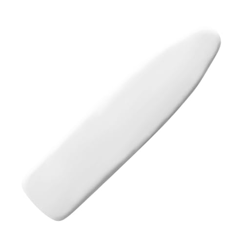 Treer Einfarbig Bügelbrettbezug, Für S-2XL Bügelbrett, Ersatz-Bügelbrettbezug, Universeller Bügelbrettbezug Mit Schnallenriemen An Der Unterseite,Schmutzabweisender (M,Weiß) von Treer