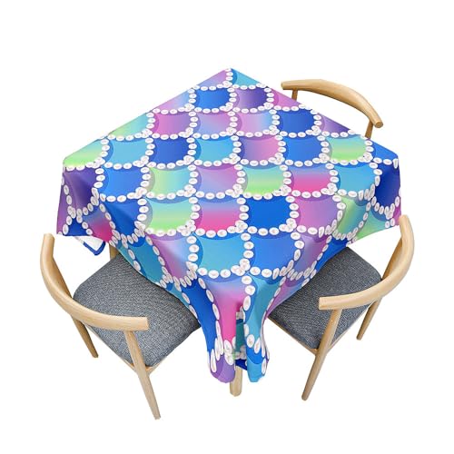 Treer Modern Farbenfroh Tischdecke Abwaschbar, Tischdecke Polyester Haben Lotuseffekt, Spritzfest Tischdecke für Küchendekoration Eckig Tablecloth Picknick im Freien (60x60cm,Lila) von Treer