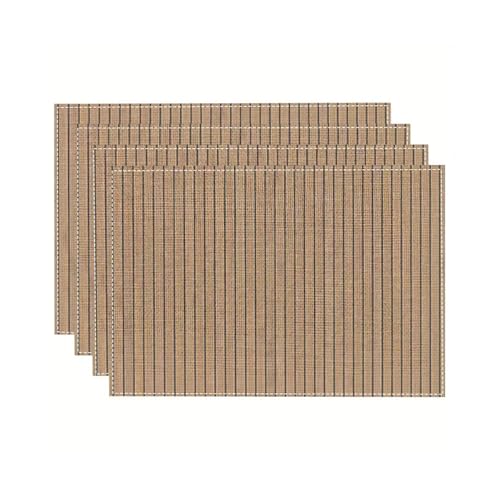 Treer Tischsets Abwaschbar 2/4/6/8er Set Tischsets Platzsets rutschfest Platzset 30x45cm Platzdeckchen Tischdeko Esstisch Deko für Küche Party Hotel, Holzmaserung (Planke,8 Stück) von Treer