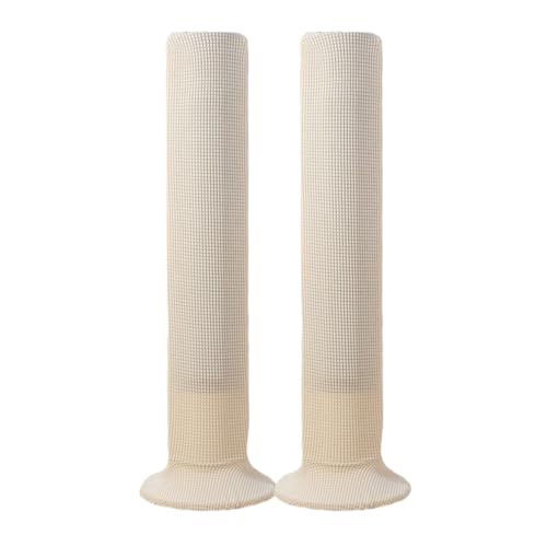 Treer Ventilator Abdeckung 2er Set Turmventilatoren, Ventilatorabdeckung Staubdicht Alles Inklusive Elektrischer Ventilator-Abdeckung Waschbar für Standventilatoren (90-105cm,Beige) von Treer