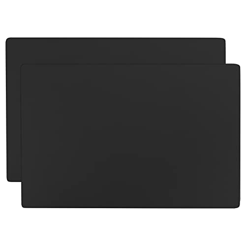 2 Stück Silikonmatte Groß 60x40 cm, Treerit Silikonmatte für Epoxidharz Malunterlage Bastelunterlage, Mehrzweck Antihafte Rutschfeste Hitzebeständige Arbeitsmatte, Tisch Matte, Platzset, Schwarz von Treerit