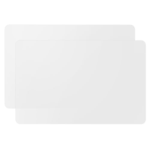 2 Stück Silikonmatte Groß 60x40 cm, Treerit Silikonmatte für Epoxidharz Malunterlage Bastelunterlage, Mehrzweck Rutschfeste Hitzebeständige Arbeitsmatte, Tisch Matte, Platzset, Weiß-Transparent von Treerit