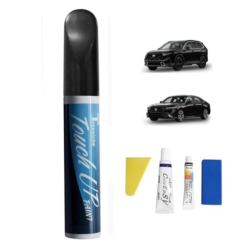 Treesiche Autolack Lackstift für Honda, Kratzer Reparatur für Auto, Lack Reparatur Kit Lackierstift und Pinsel 2 in 1, Crystal Black Pearl(NH-731P) von Treesiche