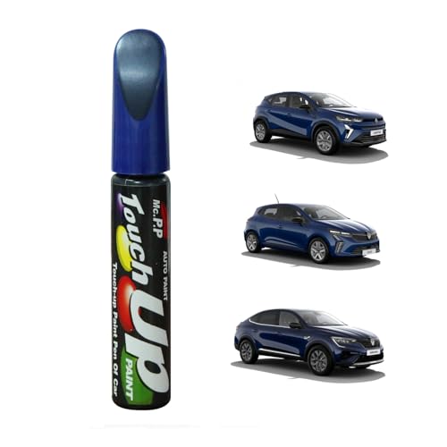 Treesiche Autolack Lackstift für Renault, Lack Reparatur Kit Lackierstift und Pinsel 2 in 1, Auto Kratzer Reparatur Stift, Schnelle & Einfache Wartungslösungen, Iron-Blau (RQH) von Treesiche