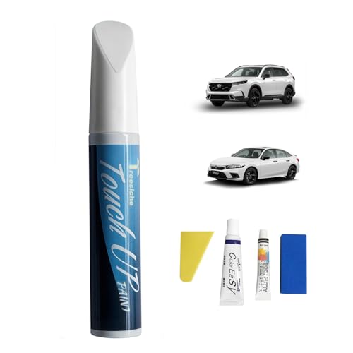Treesiche Lackstift Auto für Honda, Kratzer Reparatur für Honda, Auto Lackstift Schwarz auto Kratzer Reparatur Stift zum Entfernen Kratzer, Platinum White Pearl(NH-883P) von Treesiche