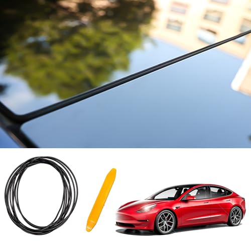 Treesiche Schiebedach Gummi Dichtungsstreifen Für Tesla Model Y 2020-2025 Juniper, Anti Staub Oberlicht Dichtungsstreifen，Auto Gummidichtung Kantenschutz Für Windgeräusch Reduzierungs Set von Treesiche