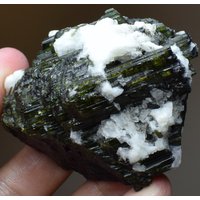 2.75" Schwarz Grün Turmalin Quarz Bergkristall Bergkristall-Exemplare, Sammlung Geschenk, Kristall-Exemplare S320 von TreestonesByLunas