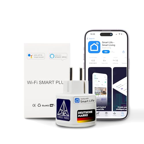 Treez Tools Smart Plug – WLAN-Steckdose mit App-Steuerung, Energieüberwachung & Fernbedienung, Zeitschaltuhr Steckdose, Stromverbrauchsmesser für Smart Home & Grow, 3520W, 16A, Stromnutzung von Treez Tools