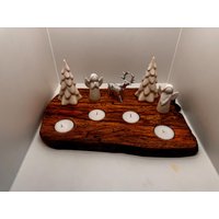 Adventskranz Mit 4 Teelichtern Und Kleiner Winterlandschaft Holzbutter Veredelt Adventskranz Mit 4 Teelichtern Und Kleiner Winterlandschaft Holzbutter Veredelt von TreibholzvomAmmersee