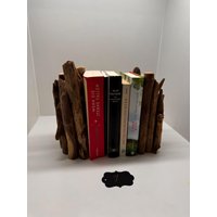 Buchständer Buchstütze Aus Treibholz, Jedes Buchstützenpaar Ein Unikat, Neue Verfügbar von TreibholzvomAmmersee