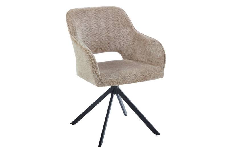 Trelevo® Drehstuhl Milly, drehbar, Stoffbezug in verschiedenen Farben, Metallfüße von Trelevo®