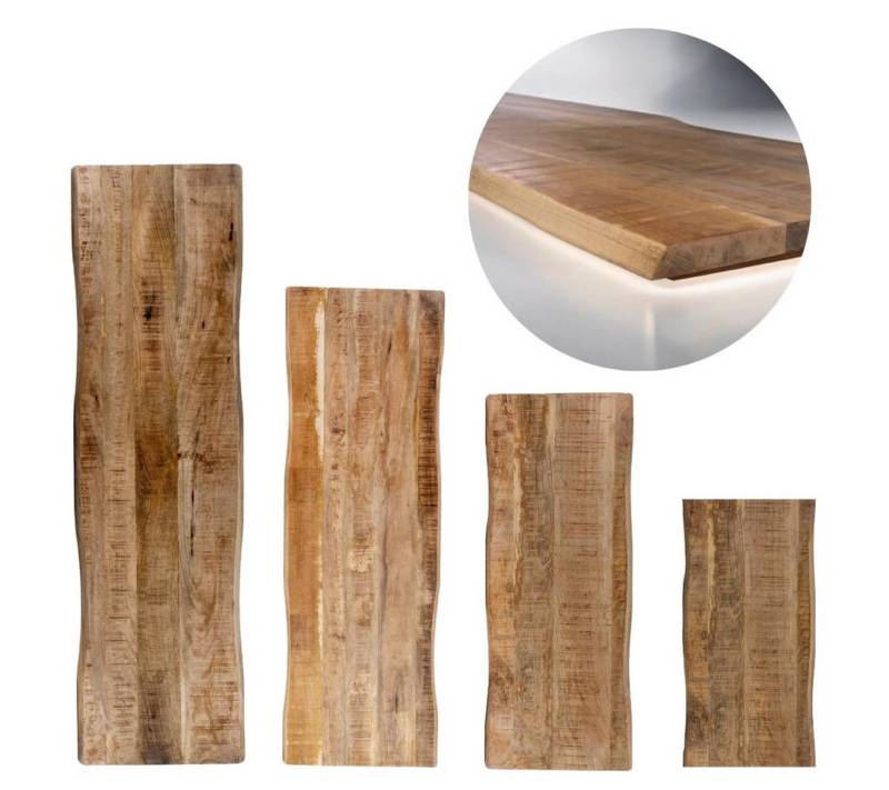Trelevo® Esstisch Holzplatte 60x40 cm, Mangoholz massiv 26mm, Tischplatte lackiert, Baum (1-St), Pflegeleicht,Umweltfreundlich,massives Mangoholz von Trelevo®