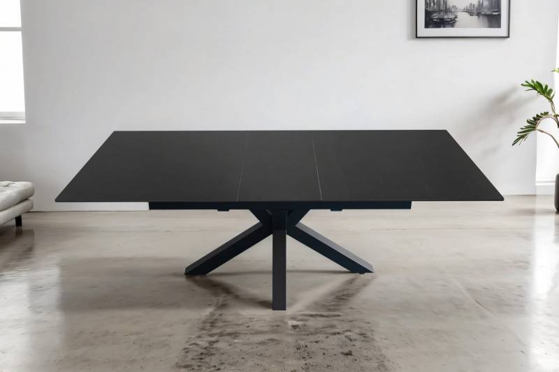 Trelevo® Esstisch Millie, Esstisch 180 (220) x 90 cm dunkelgrau matt Keramiktisch ausziehbar Spi von Trelevo®