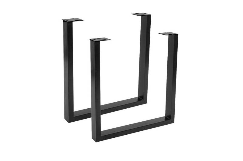 Trelevo® Tischgestell U-Gestell, Tischgestell 2er Set Roheisen lackiert Kufengestell Industrial-Design von Trelevo®