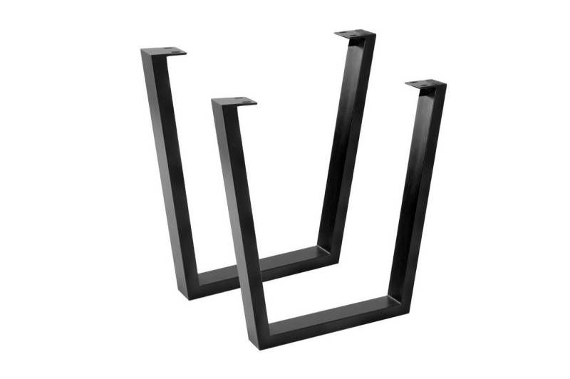 Trelevo® Tischgestell V-Gestell, Tischgestell 2er Set Roheisen lackiert Kufengestell Industrial-Design von Trelevo®