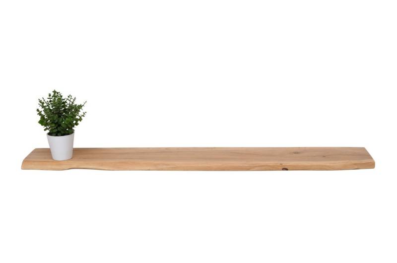 Trelevo® Wandregal Amanda, Wandregal Akazienholz eiche massiv 120x20 cm Holzregal Steckboard Baum von Trelevo®