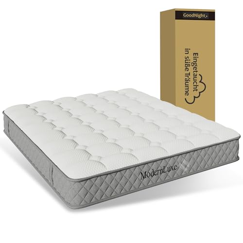 Trelomix Orthopädische Kaltschaummatratze 160x200 cm, Mattress mit 7-Zonen-Taschenfederkern, Härtegrad H3 (mittelfest) – Oeko-TEX® Zertifiziert, 20 cm Höhe, 4 Griffe + Vakuumverpackt von Trelomix