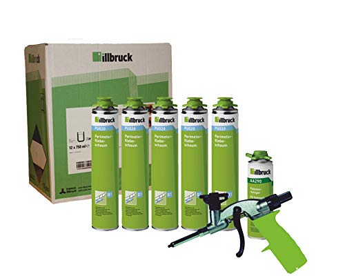 Kombiset 5x illbruck PU020 Dämmstoffplatten-Kleber inkl. Pistole und Reiniger von Tremco Illbruck