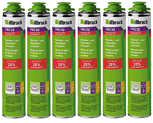 SET 6x illbruck FM230 Fenster- und Fassadenschaum+ á 880ml Dosen von Tremco Illbruck