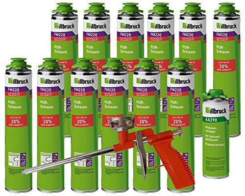illbruck Profi Set 12x FM220 Bauschaum Pistolenschaum Montageschaum á 750ml Dosen + Reiniger + Schaumpistole Compact illbruck Profi Set 12x FM220 Bauschaum Pistolenschaum Montageschaum á 750ml Dosen + Reiniger + Schaumpistole Compact von Tremco Illbruck
