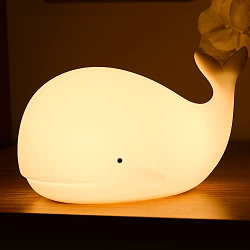 Nachtlicht Kinder, 7 Farbwechsel LED Tragbare Touch Baby Lampe, USB aufladbar Silikon Tier Nachtlicht für Kinder Kindergarten Kleinkind Mädchen Geburtstags Geschenk zimmer Dekor von Tremdwoto