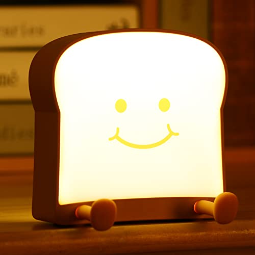 Tremdwoto Niedliche Nachtlichter für Schlafzimmer – Toast-Nachtlicht Brotlampe Nachtlicht für Kinder mit wiederaufladbarem USB für Kleinkinder Kinder Adluts (Playing) von Tremdwoto