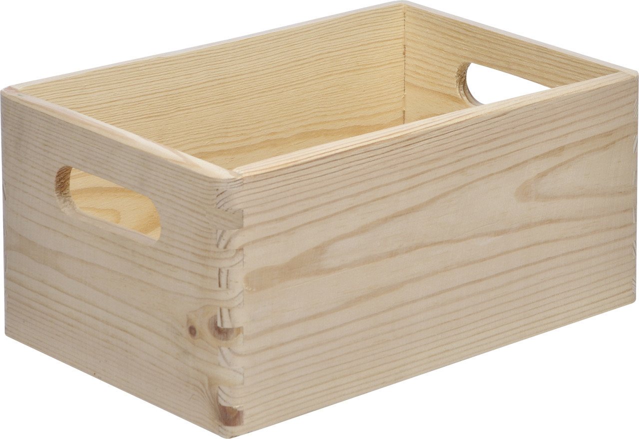Trend Line Aufbewahrungsbox Stapelbox Holz Gr. S 30 x 20 x 13,5 cm (L x B x H) von Trend Line