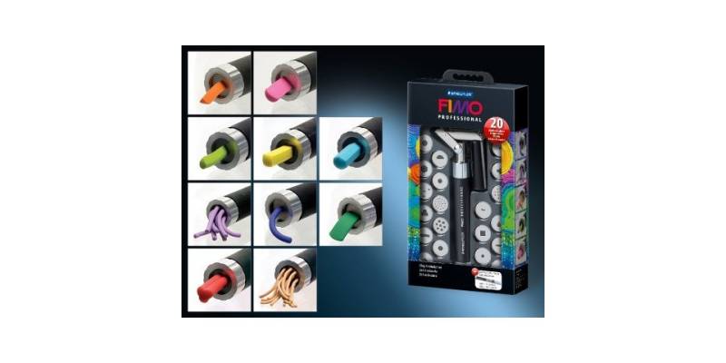 FIMO Bastelfilz FIMO Extruder Set mit 20 Motivscheiben von FIMO