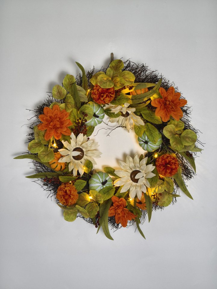 Kunstkranz TrendLine LED Kranz Ø 50 cm mehrfarbig warmweiß, Trend Line von Trend Line