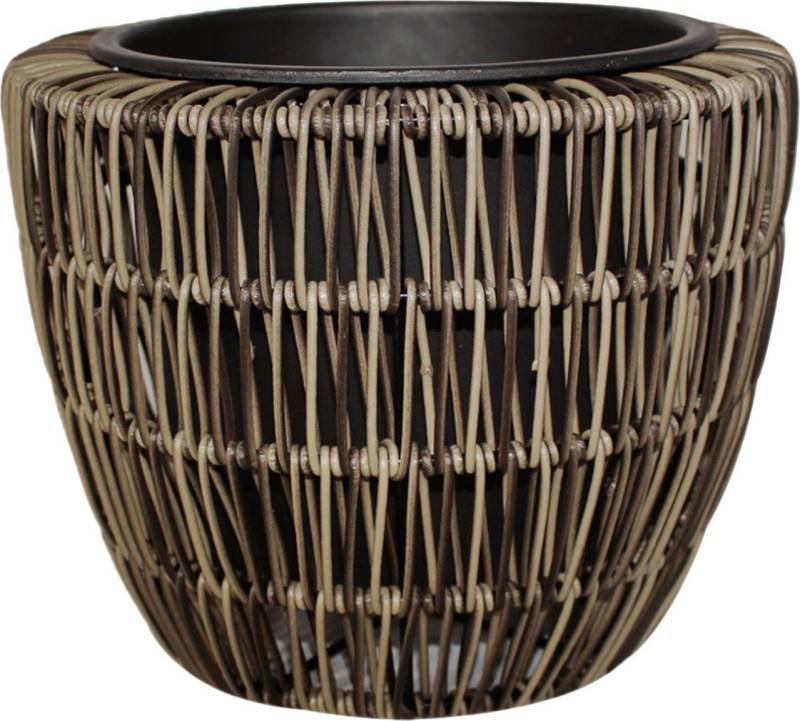 Trend Line Pflanzkübel TrendLine Polyrattan Pflanztopf Ø 24 x 20 cm braun von Trend Line