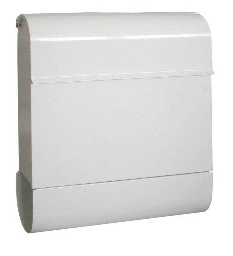 Trend Line Briefkasten Primaster Briefkasten Gong mit Zeitungsbox weiß 41 von Trend Line