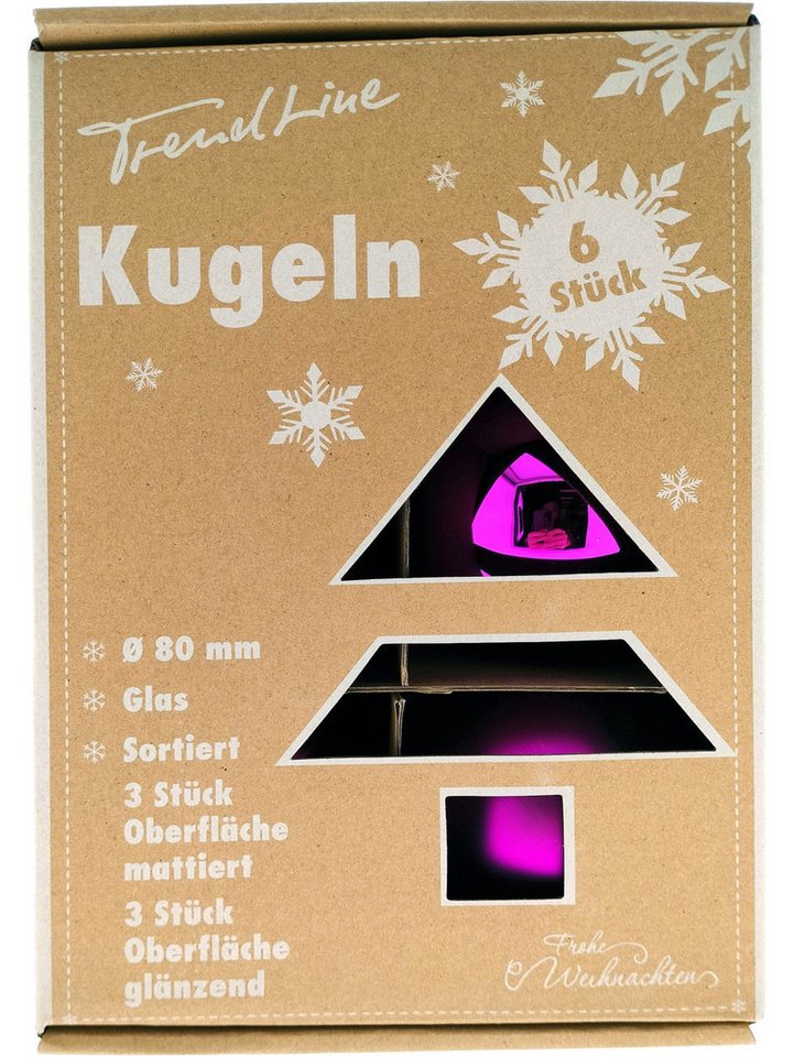 Trend Line Christbaumschmuck TrendLine Deko Set aus 6 Christbaumkugeln aus Glas Trend Line Christbaumschmuck TrendLine Deko Set aus 6 Christbaumkugeln aus Glas von Trend Line