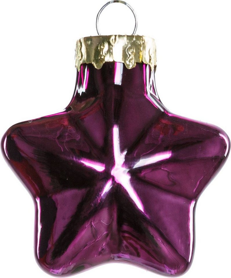 Trend Line Christbaumschmuck TrendLine Mini-Glas-Sterne glanz/matt, 40 mm von Trend Line