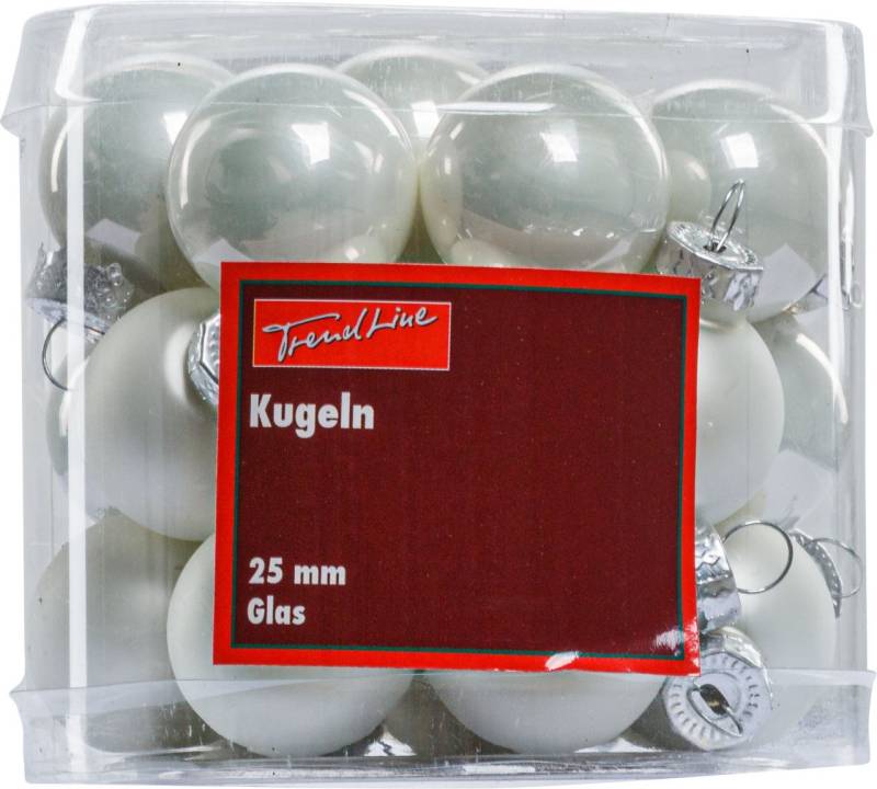 Trend Line Christbaumschmuck TrendLine Weihnachtskugeln aus Glas Ø 2,5 cm weiß Trend Line Christbaumschmuck TrendLine Weihnachtskugeln aus Glas Ø 2,5 cm weiß von Trend Line