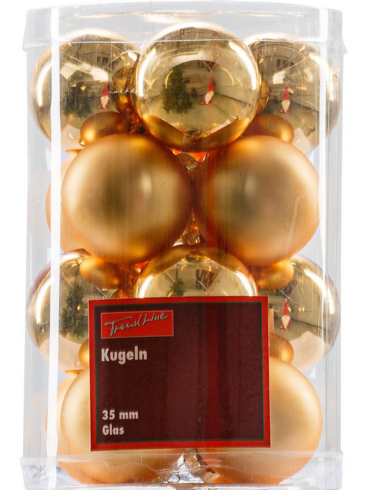 Trend Line Christbaumschmuck TrendLine Weihnachtskugeln aus Glas Ø 3,5 cm gold Trend Line Christbaumschmuck TrendLine Weihnachtskugeln aus Glas Ø 3,5 cm gold von Trend Line